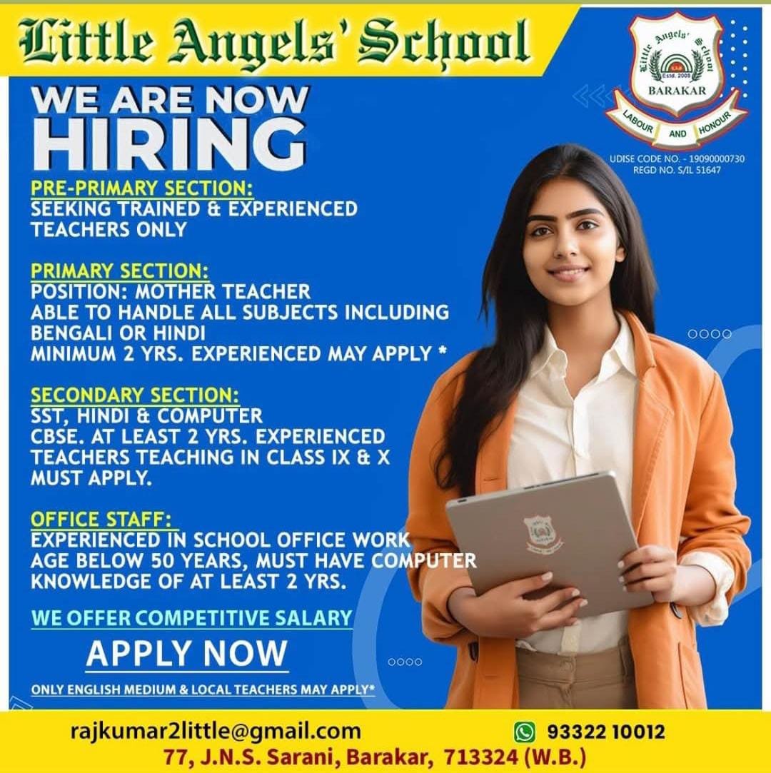 School Jobs at  Little Angels' School ,  Burdwan (Bardhaman)